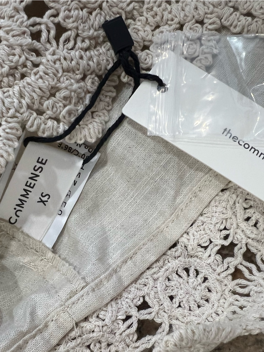 CoMMENSE Cotton Linen Lace Trim Two-Piece Pants Set Size XS NWT - Picture 6 of 12
